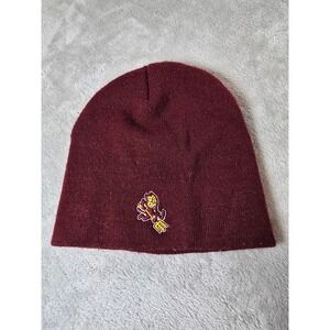 Arizona State Sun Devils Maroon Beanie Hat Knit Cap Top of the World